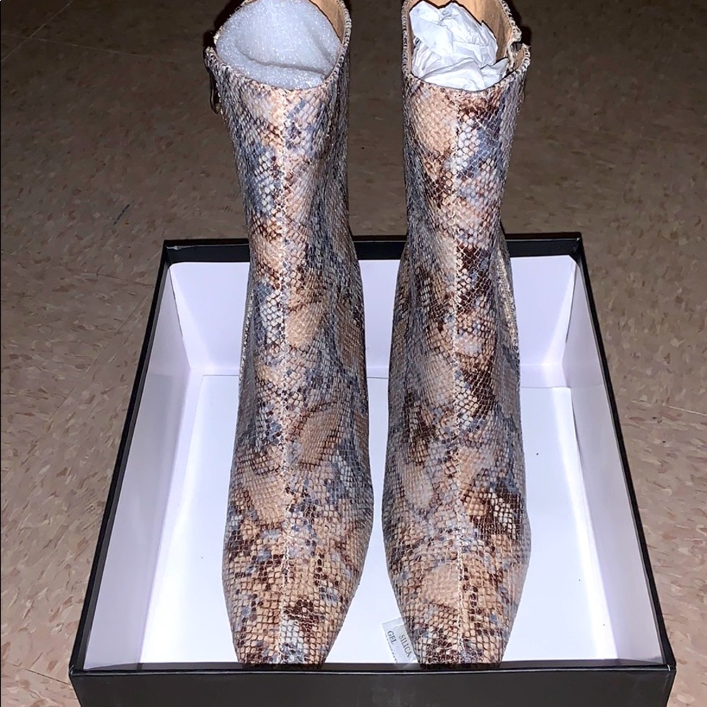 Azalea Wang Snake Print Booties - image 1